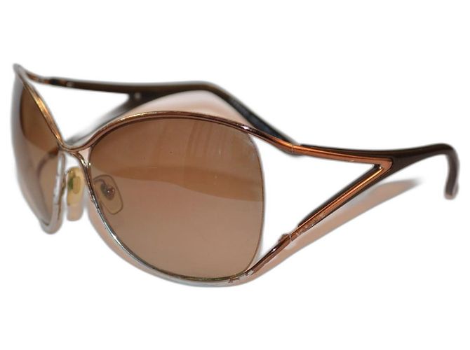 Occhiali da sole Versace Marrone Oro D'oro