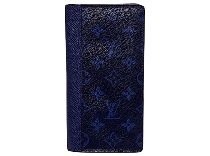 Louis Vuitton Brazza Navy blue Cloth  ref.1984298