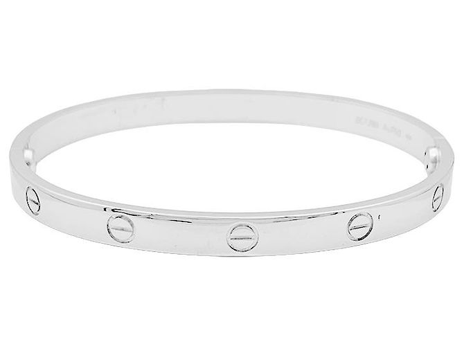 Pulsera Cartier 'Love' en oro blanco.