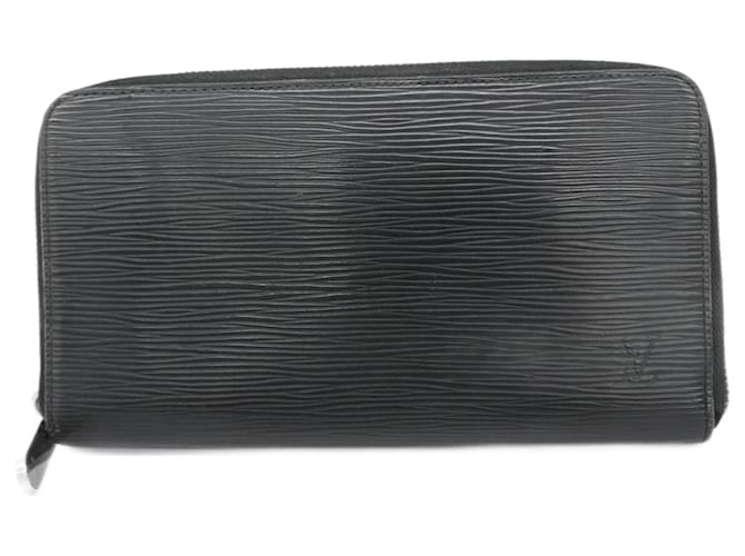 Louis Vuitton Zippy organizer Black Leather  ref.1984827