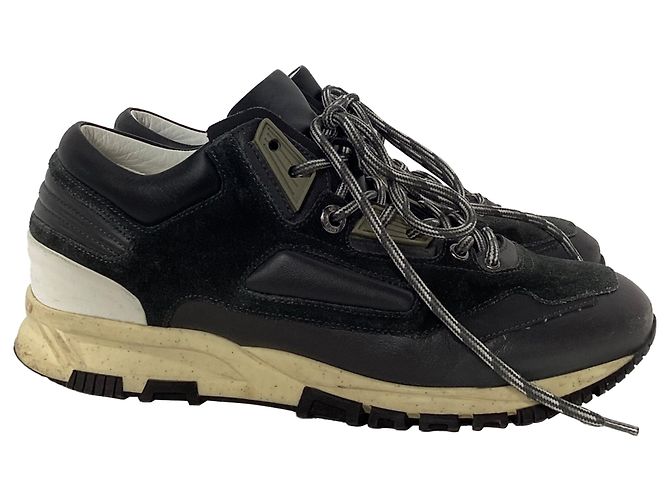 Lanvin Runners DS Sneakers aus schwarzem Wildleder und Leder