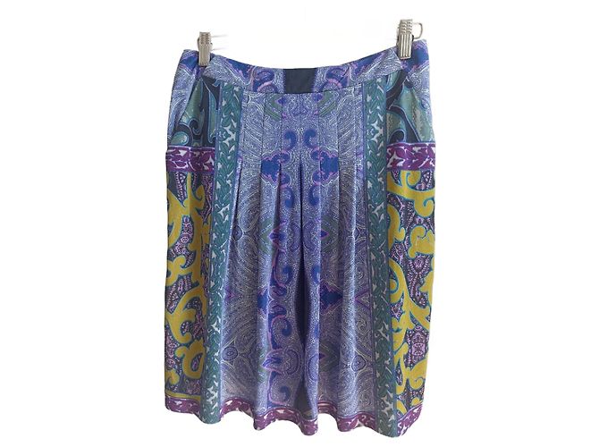 Etro Rock Paisley Muster Senfgelb Polyester