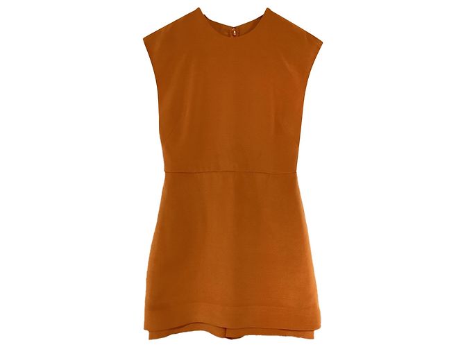 Monos de algodón naranja Valentino Garavani con cuello redondo