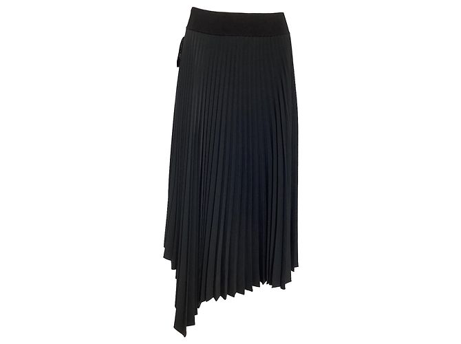 Joseph Ade plissierter Midirock aus schwarzem Polyester