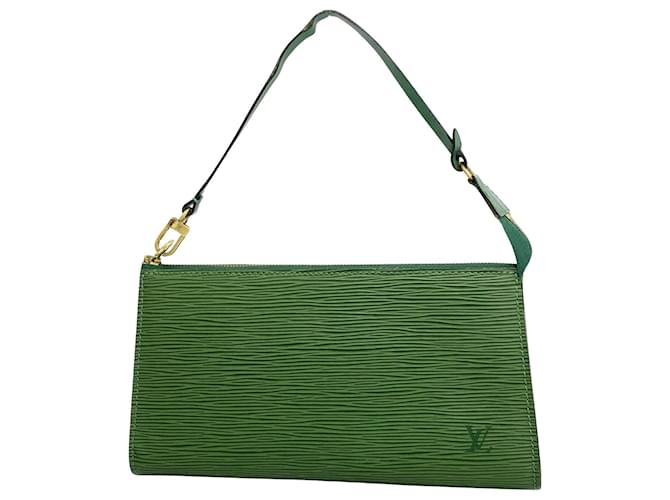 Louis Vuitton Pochette Accessoire Green Leather  ref.1985527