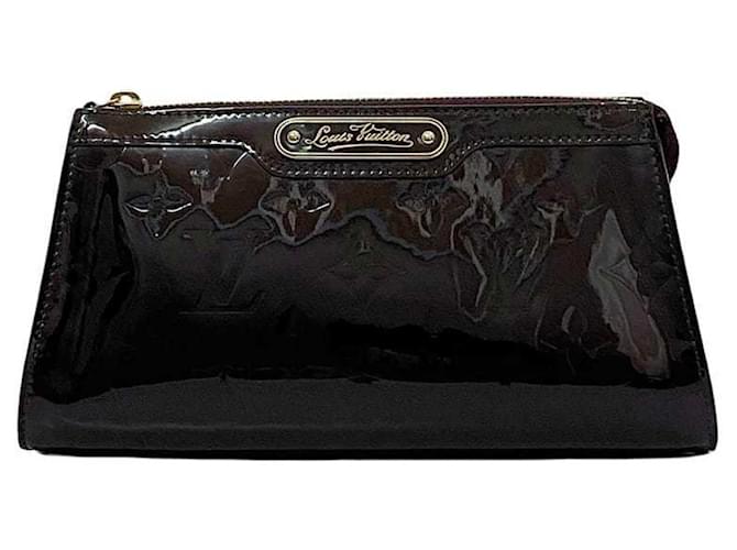 Louis Vuitton Amarante Monogram Vernis Pouch Dark red Purple Patent leather  ref.1985992