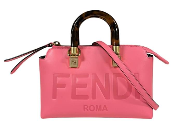 Fendi By The Way Shoulder Bag Pink Leather  ref.1986299