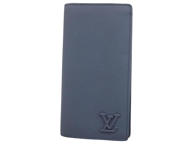 Louis Vuitton Brazza Navy blue Leather  ref.1986415