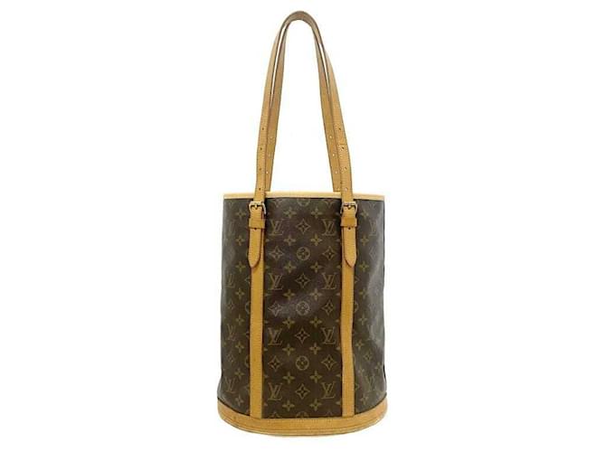 Bucket Pochete Monograma Marrom Louis Vuitton Couro Couro envernizado  ref.1986520