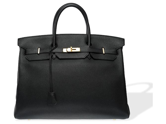 Hermès Sac HERMES Birkin 40 en Cuir Noir - 102347  ref.1986754