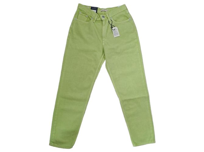 Pantalones Levi's de Cintura Alta Verde Lima Algodón Verde claro