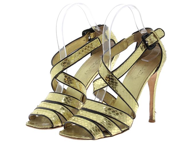 Sandali PRADA T.EU 37 Pelle D'oro