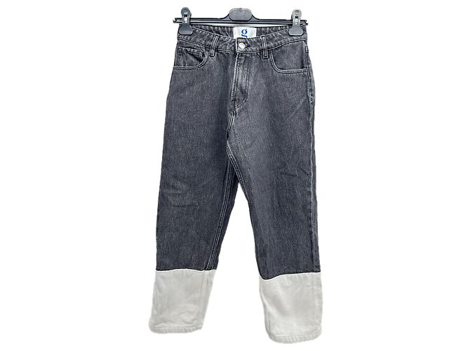 Autre Marque NON SIGNE / UNSIGNED Jeans T.US 25 Cotton Grey