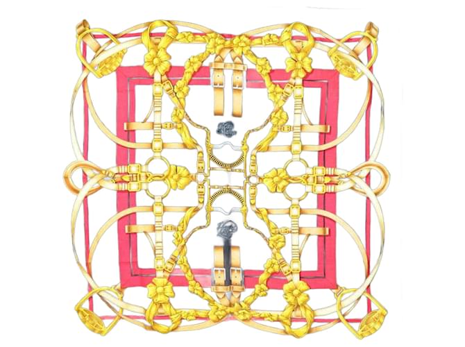 Hermès Hermes Silk Scarf in Black and Multicolor Multiple colors  ref.1987867