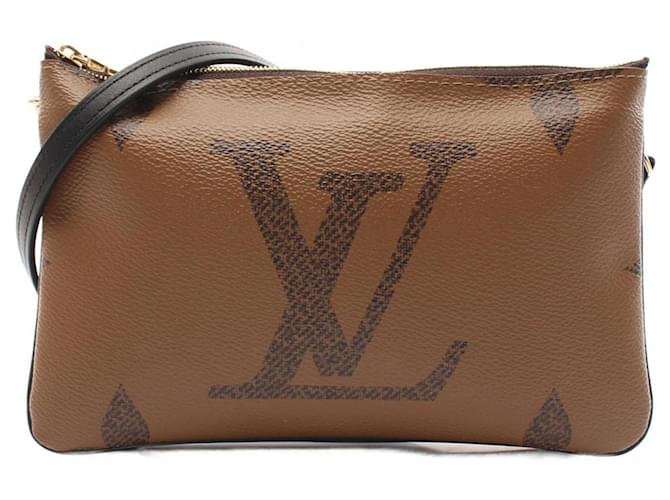 Louis Vuitton Double Zip Marrom Lona  ref.1988783