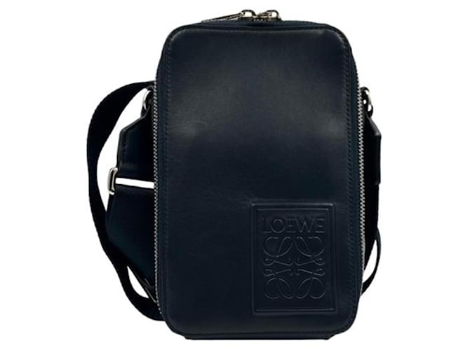 Loewe Vertical Crossbody Pocket in Navy Navy blue Satin  ref.1988908