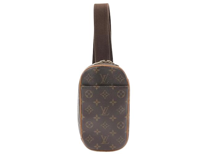 Louis Vuitton Pochette gange Brown Cloth  ref.1988960