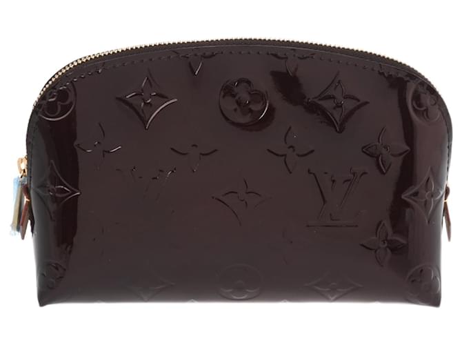 Louis Vuitton Monogram Vernis Pochette Tick in Amarante Dark red Patent leather  ref.1989366