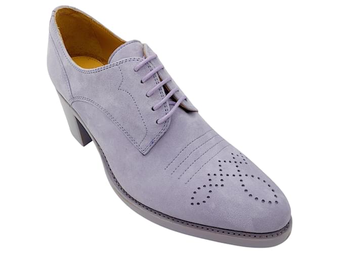 Autre Marque The Office of Angela Scott Lavender Suede Lace-Up Oxford Shoes Purple  ref.1989671