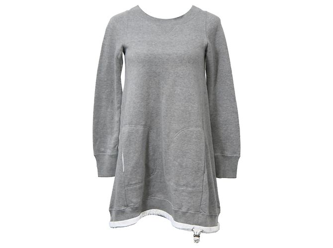 Robe pull Sacai Luck en coton gris
