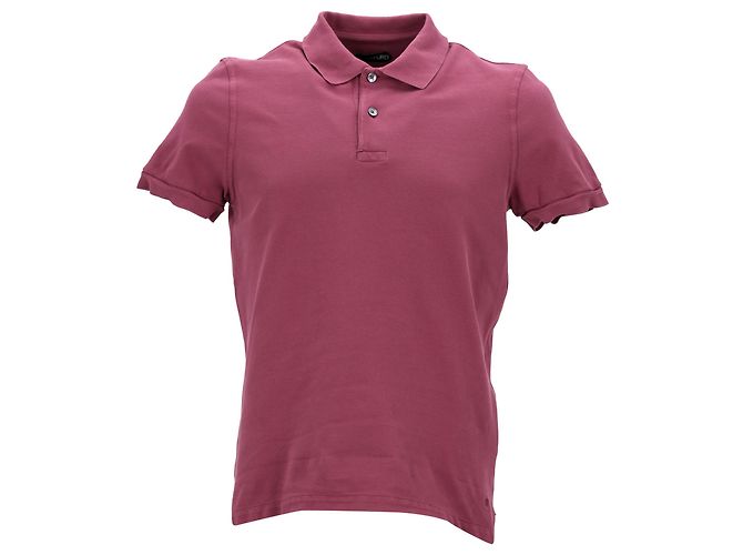 Polo básico Tom Ford em algodão rosa
