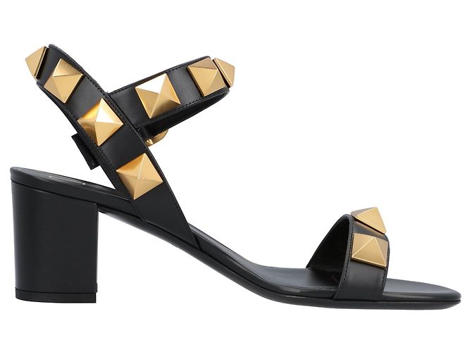 Valentino Garavani Sandalias Valentino Roman Stud Negras Negro