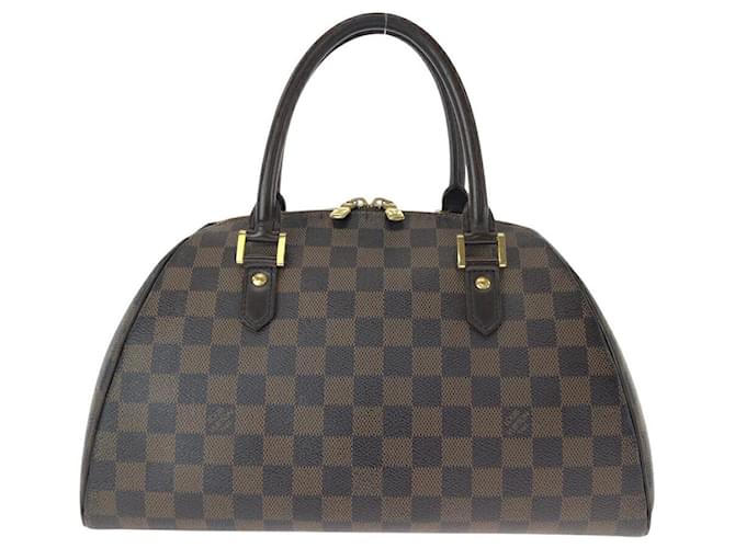 Louis Vuitton Damier Ebene Ribera MM Handbag Brown Cloth  ref.1990237