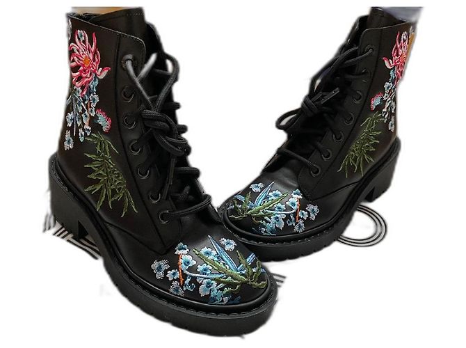 Stivaletti Kenzo in Pelle con Ricami Multicolore