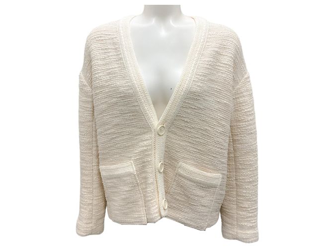 Chaqueta de bouclé de algodón marfil Peyton A.L.C.