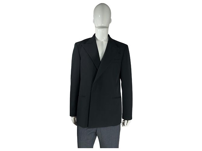 Acne Studios Double Breasted Wool Blazer Black