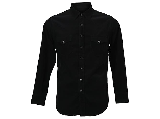 Saint Laurent Overshirt in Black Corduroy Velvet  ref.1990834