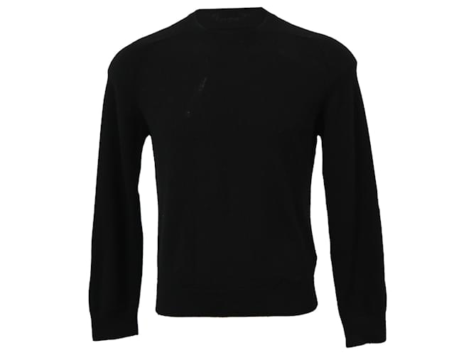 Saint Laurent Crewneck Sweater in Black Wool   ref.1990841