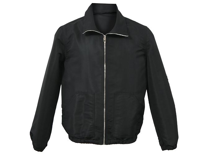 Giacca con zip Alexander McQueen in nylon nero