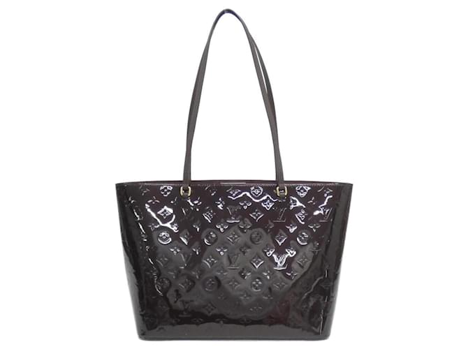Bolsa Louis Vuitton Vernis Long Beach MM M90475 Bordeaux Couro  ref.1990966