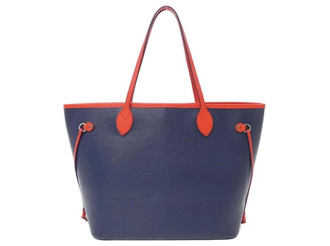 Bolsa Louis Vuitton Epi Neverfull MM M54270 Azul  ref.1991286