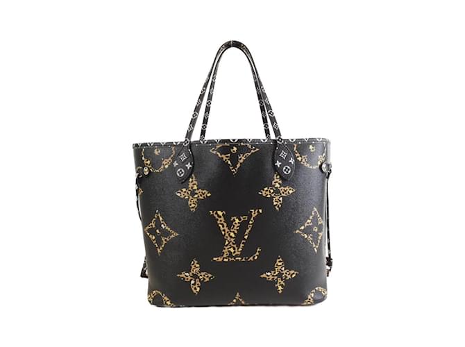 Bolsa Neverfull MM Monograma Gigante Jungle Louis Vuitton Preto Lona  ref.1991403