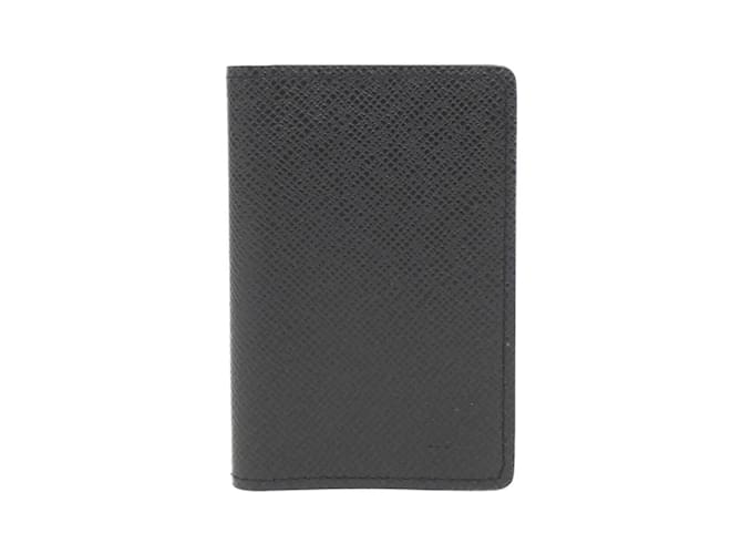 Louis Vuitton Taiga Organizer De Poche M30537 Black Leather  ref.1991440