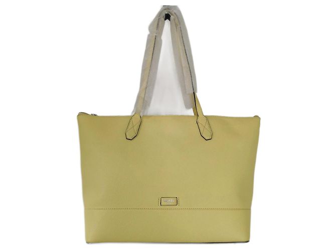 Sac cabas Ninon Lancel en cuir mimosa jaune
