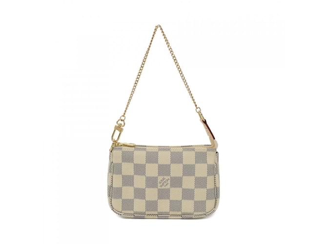 Louis Vuitton Damier Azur Mini Pochette Accessory Blue Cloth  ref.1991756