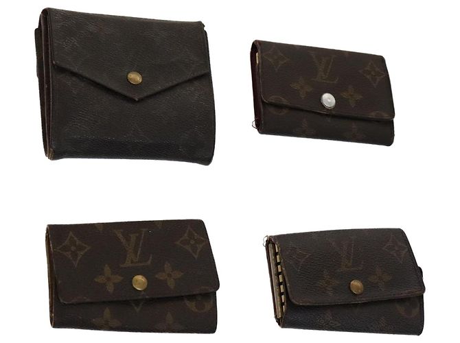 LOUIS VUITTON Monogram Key Case Wallet 4Set LV Auth bs21530