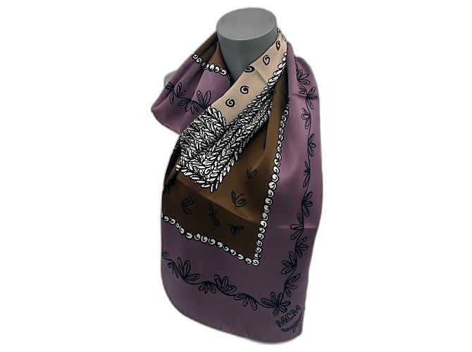 Sciarpa in seta multicolore MCM 90cm 