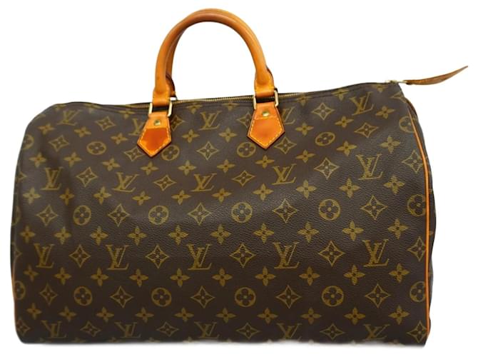 Louis Vuitton Monogram Speedy 40 Handbag Brown  ref.1992853