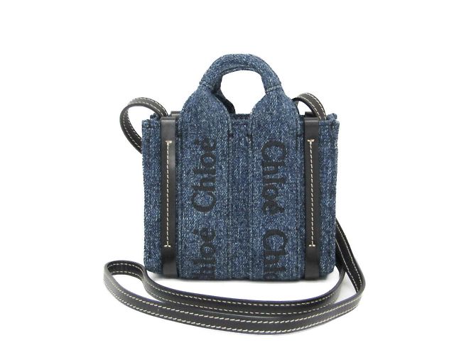 Sac à main Chloé Woody Nano Noir Bleu