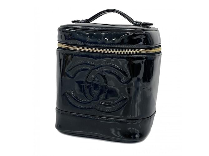 Chanel Black Patent Leather Vanity Bag  ref.1993616