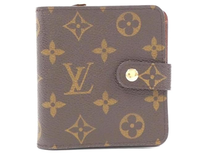 Louis Vuitton Monogram Compact Zip Wallet Brown Patent leather  ref.1993923