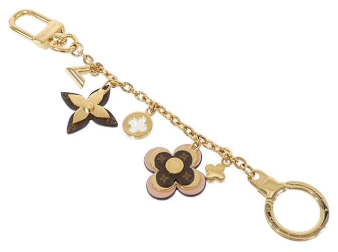 Louis Vuitton Bijoux Sac Chene Blooming Flower Key Ring Brown Golden  ref.1993959