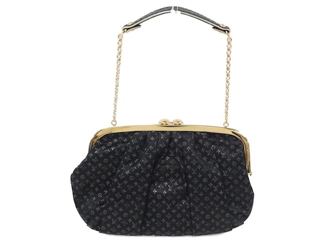 Pochete Acessório Omonier Satin Monogram Louis Vuitton Preto Cetim  ref.1994195