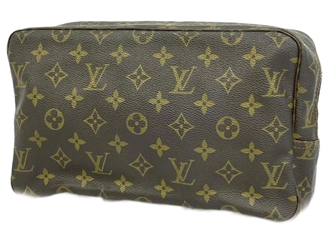Trousse Toilette 28 Louis Vuitton Marrom Lona  ref.1994238