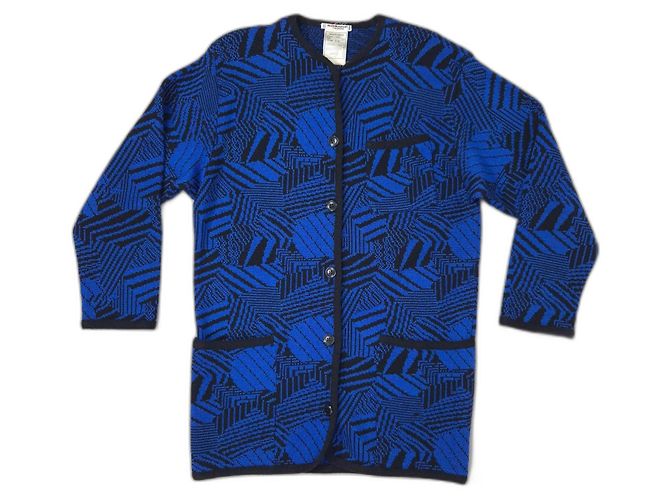 Vintage Yves Saint Laurent Pullover aus den 70er Jahren Schwarz Blau 