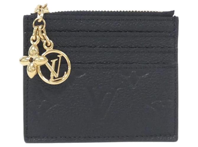 Louis Vuitton Monogram Empreinte Coin & Business Card Holder Black Cloth  ref.1994287